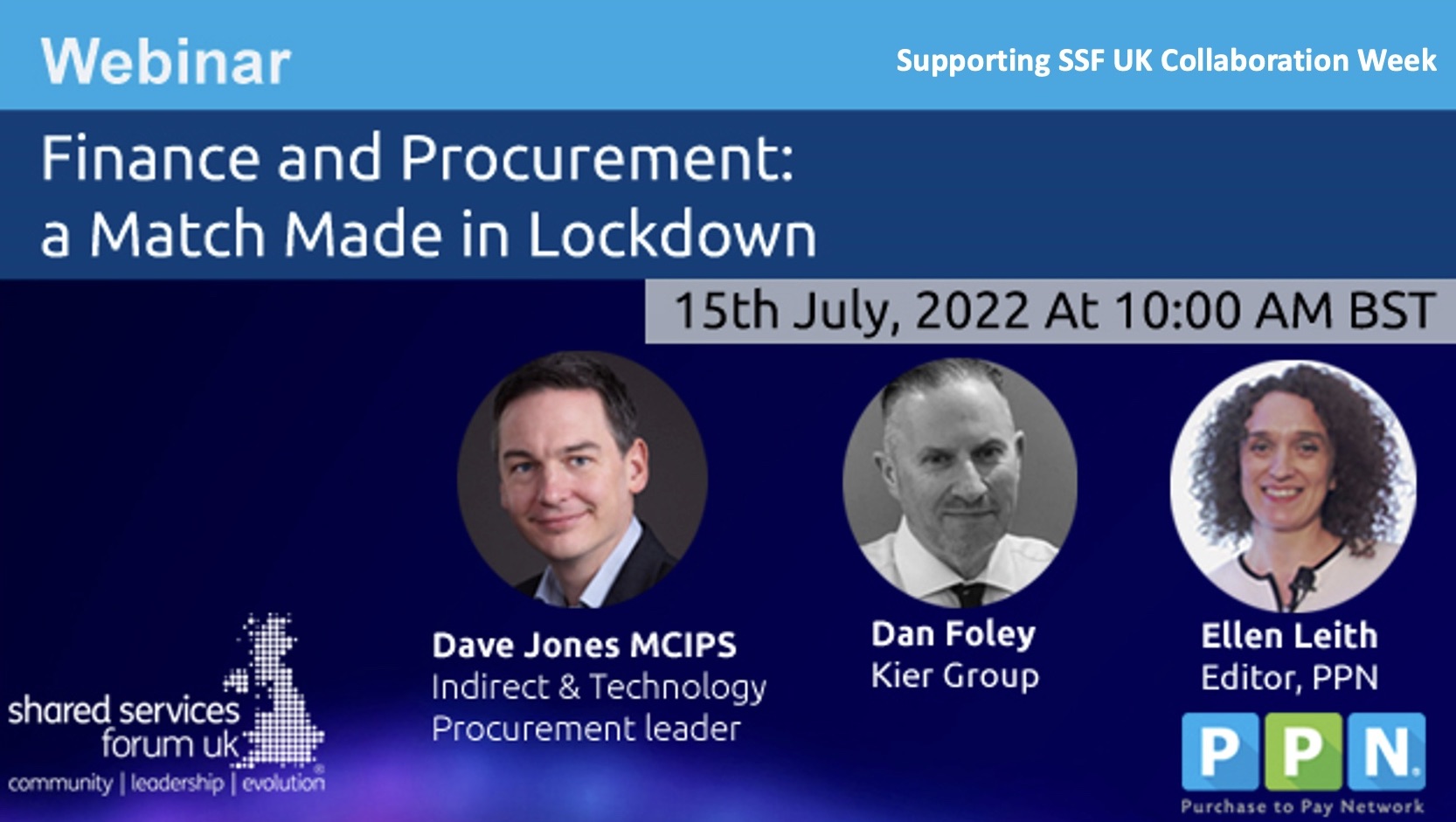 SSF UK COLLABORATION WEEK: PURCHASE TO PAY NETWORK - FINANCE AND PROCUREMENT: A MATCH MADE IN LOCKDOWN